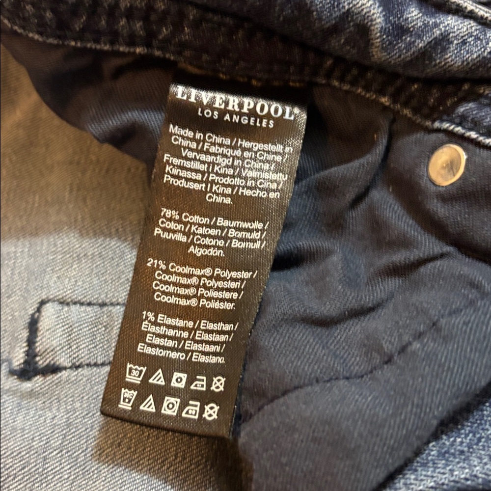 Liverpool Dark Blue Denim Jeans - Picture 6 of 7